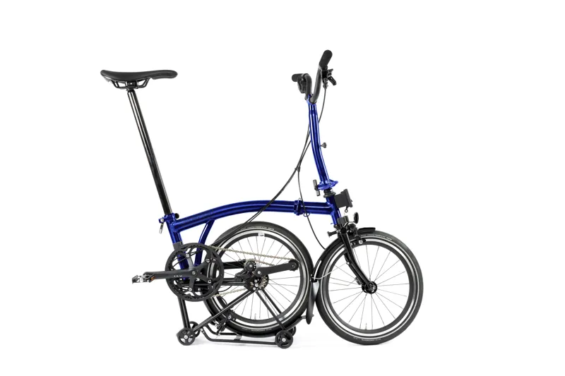 Brompton M4R P Line Urban 2024 Folding Bike - Bolt Blue Lacquer 50t-2